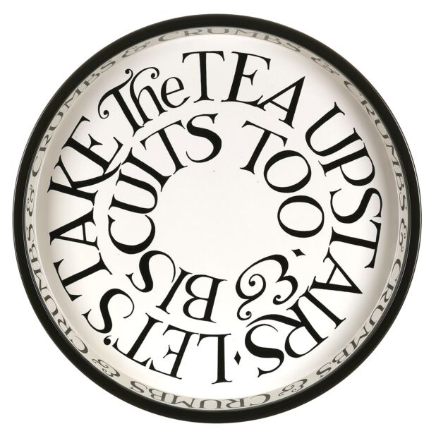 Emma Bridgewater Black Toast Round Tin Tray 28cm