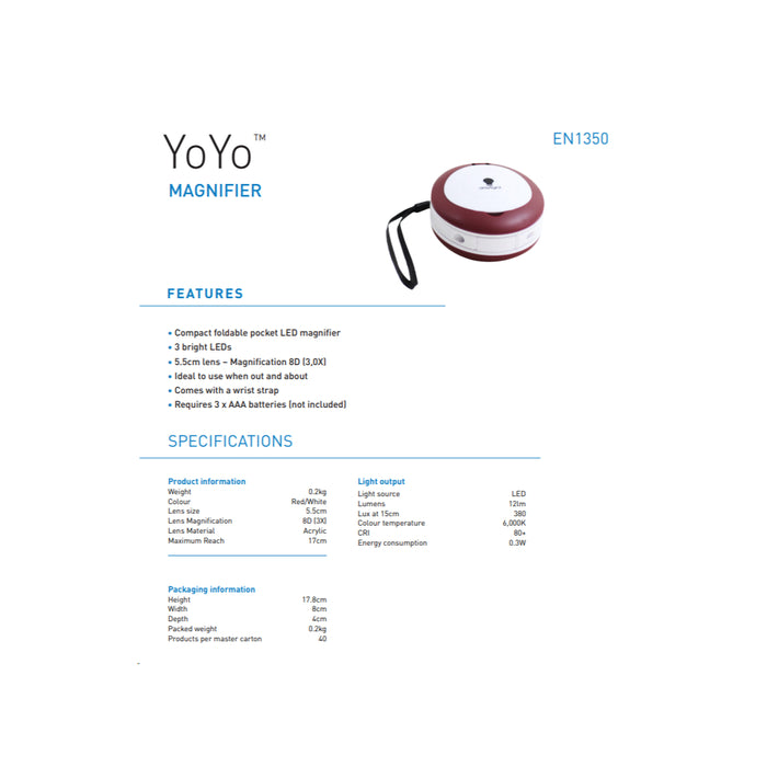 The Daylight Compact YoYo Foldable Magnifying Light