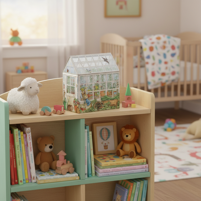 Emma Bridgewater Peter Rabbit Greenhouse Shaped Storage Tin