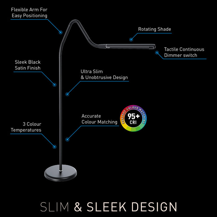 The Daylight Company Electra LED Black Floor Lamp