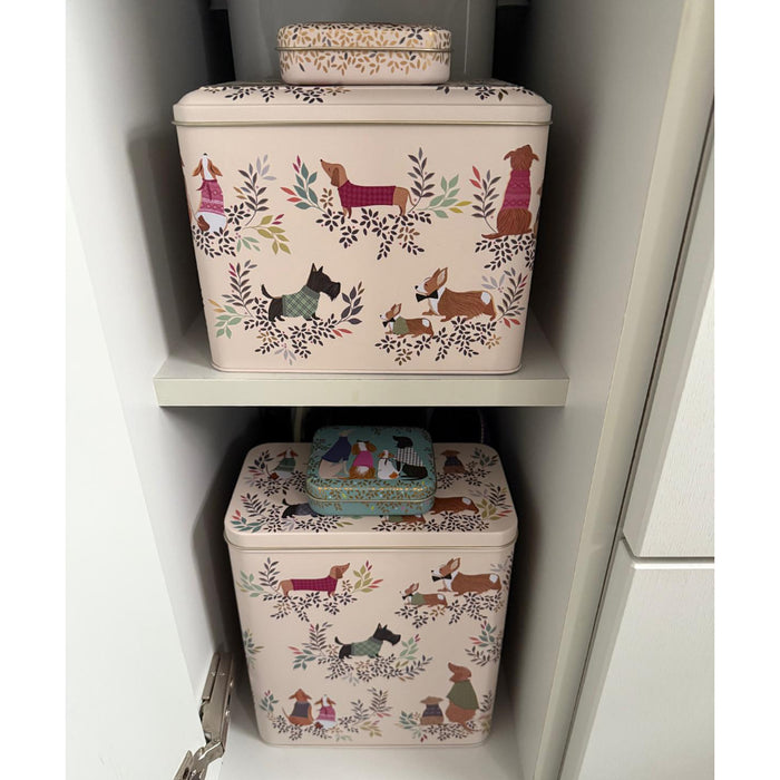 Sara Miller Dapper Dogs Tall Storage Tin