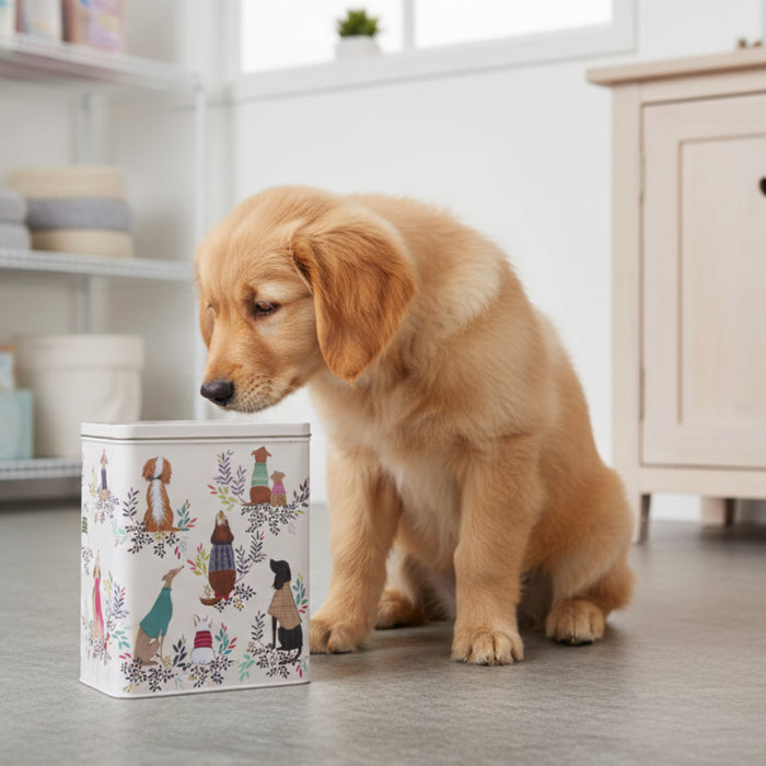 Sara Miller Dapper Dogs Tall Storage Tin