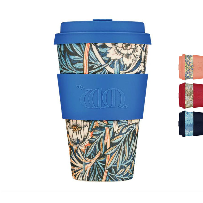 14oz 400ml Reusable Ecoffee Cup Eco-Friendly PLA William Morris Melamine Free Coffee Cup