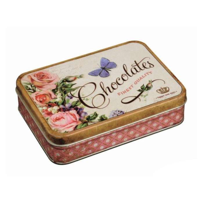 Nostalgia Vintage Finest Chocolates Rectangular Storage Tin