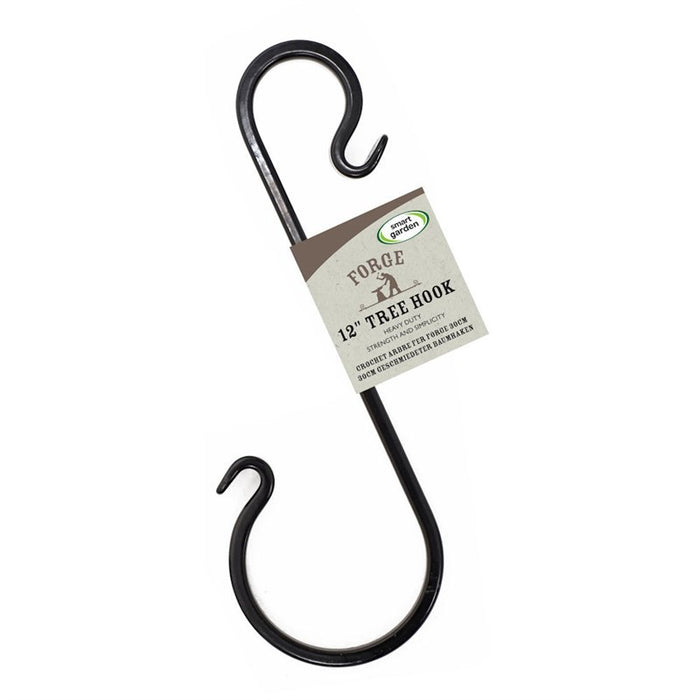 Garden Metal Forge Tree Hook Hanger For Planters Baskets & Bird Feeders 30cm