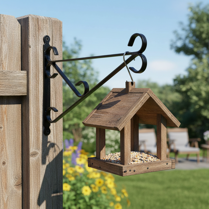 Garden Hanging Basket Bracket Wall Mounted Metal Outdoor Hook Heavy Duty 16/18"