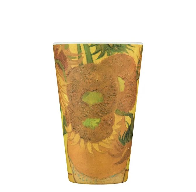 Ecoffee Cup Vincent Van Gogh Sunflowers Reusable Travel Mug 14oz