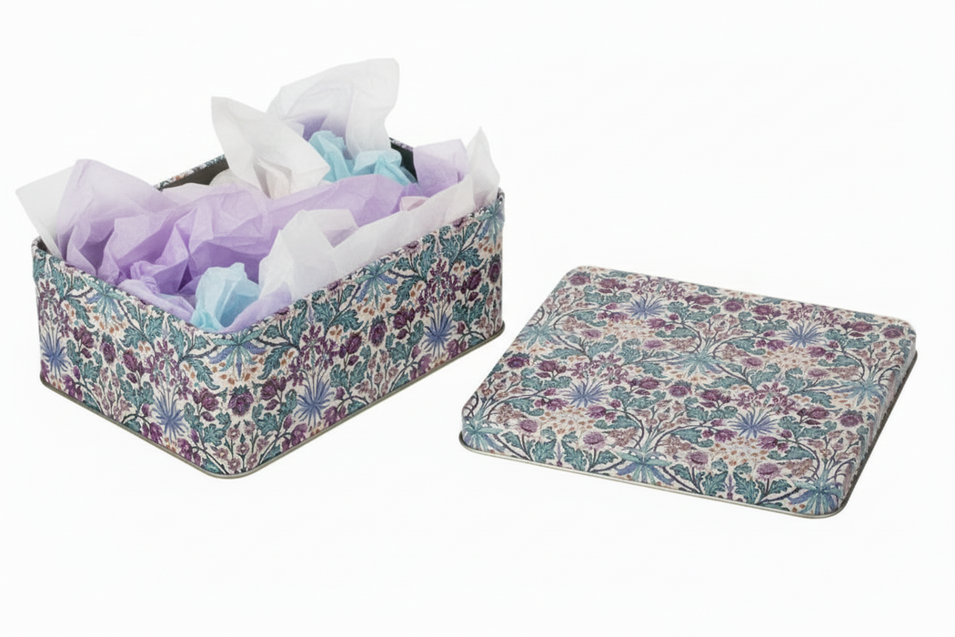 Arts & Crafts Hyacinth Storage Tin
