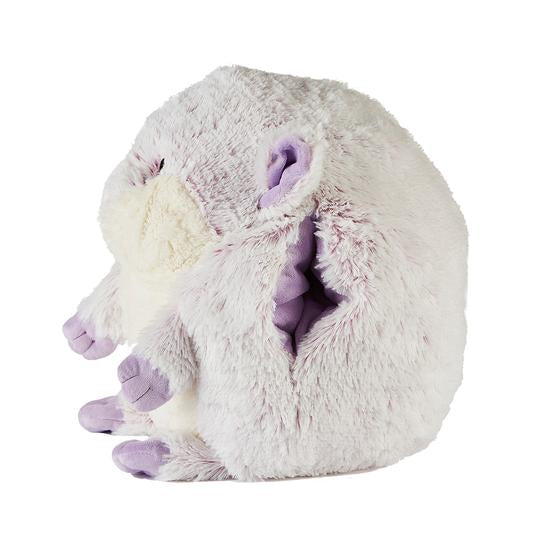 Warmies supersized pink hamster hand warmer side view