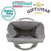 Light Grey Baby Changing Bag With Large Inner Compartments Showing Zip Pockets