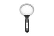3" round magnifier in silver with black handle