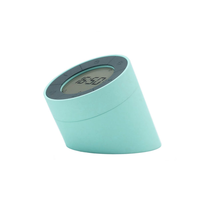 Gingko Edge light rechargeable alarm clock in summer green