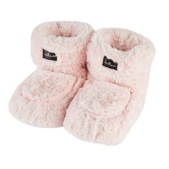 Warmies Wellness Microwavable Heat-Up Soft Slipper Boots Wheat Filled Lavender Scented (One Size UK 3-7)