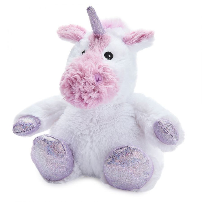 Warmies white unicorn heatable soft toy
