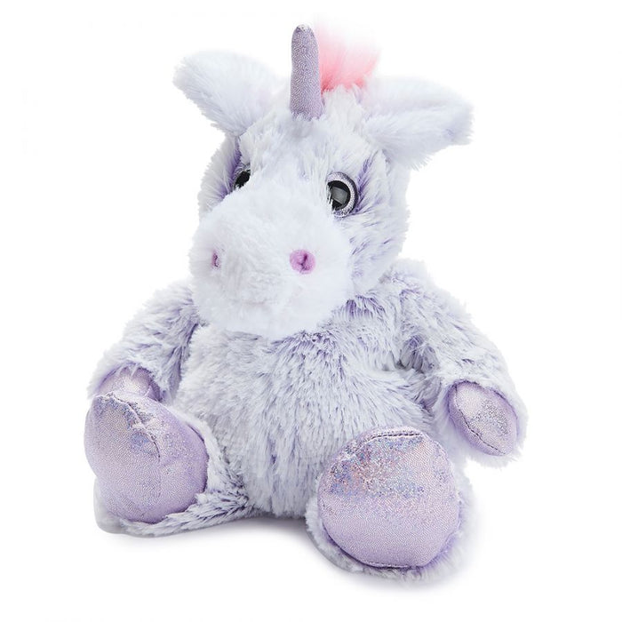 Warmies purple unicorn heatable soft toy