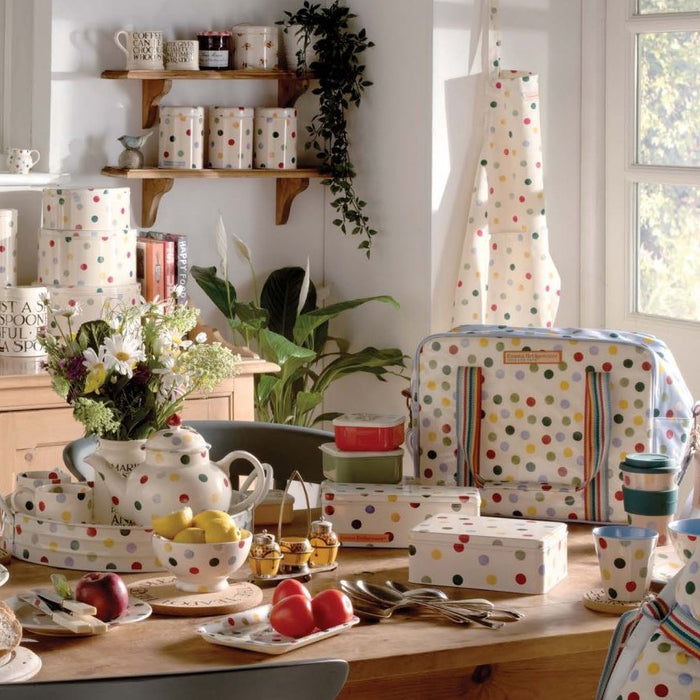 Emma Bridgewater Polka Dot Collection Set In A Rustic Kitchen Setting