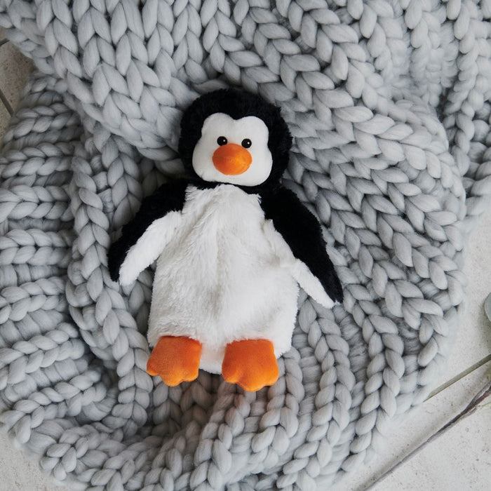 Warmies Black & White Penguin 13" Microwavable Soft Comforting Toy Wheat Filled With Lavender Scent