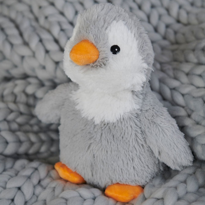 Warmies Grey Penguin 13" Microwavable Soft Comforting Toy Wheat Filled With Lavender Scent