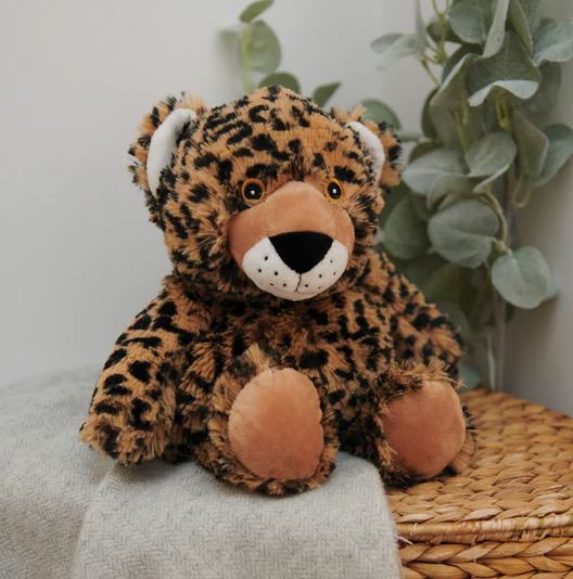 Warmies Leopard 13" Microwavable Soft Comforting Toy Wheat Filled With Lavender Scent