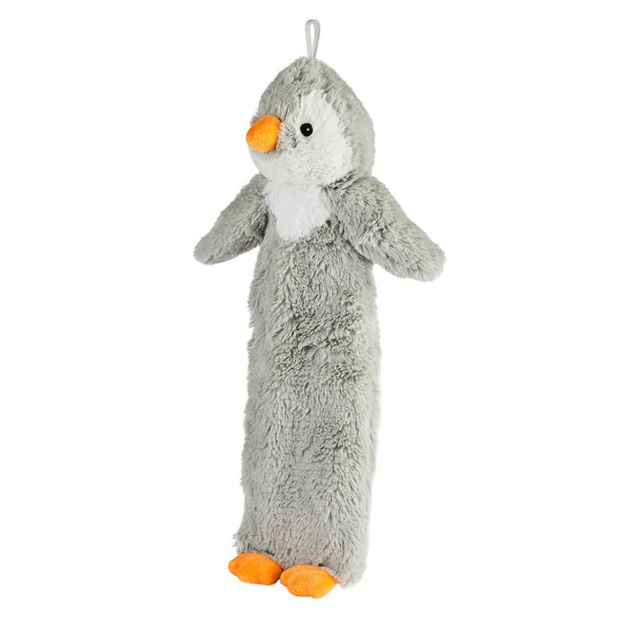 Grey penguin huggable hot water bottle