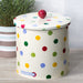 Emma Brifgewater Polka Dot Cream Biscuit Barrel Set On A Kitchen Side