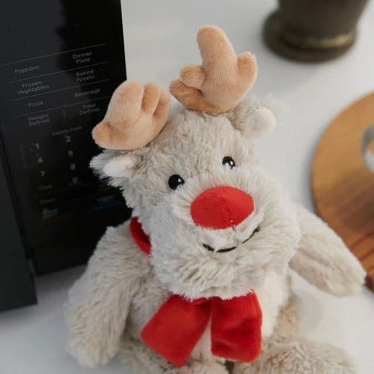 Warmies MINI Christmas Reindeer & Penguin Microwavable Plush Toy Bundle