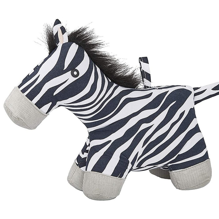 Fabric Zebra Door Stop With Mane and tail detail 