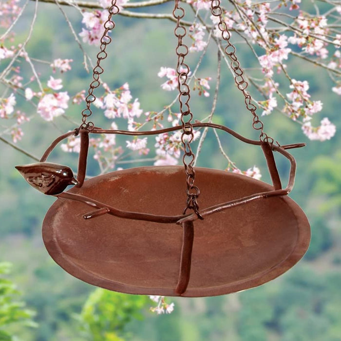 Bagpath Hanging Bird Feeder Dish In Vintage Bronze