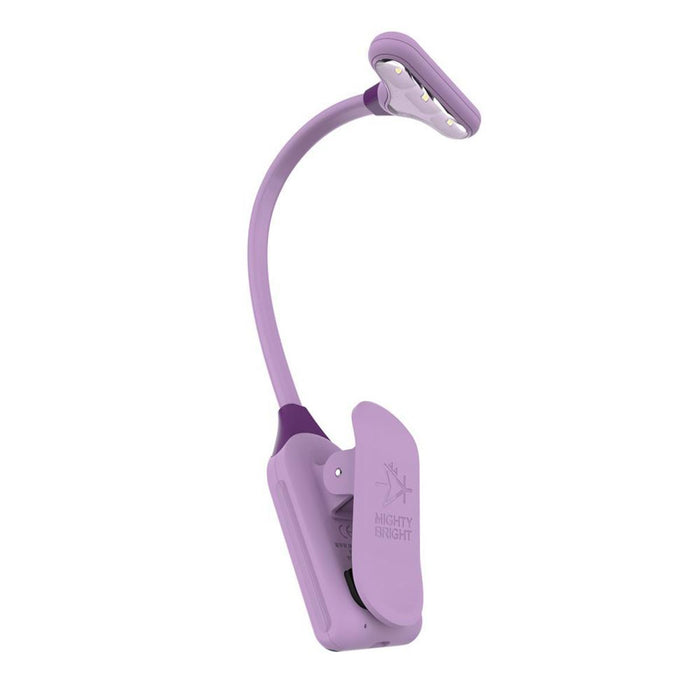 mightybright nuflex rechargeable led light in lilac