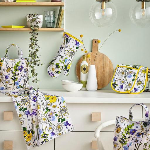 various kitchen accessories from ulster weavers in a wildflower design